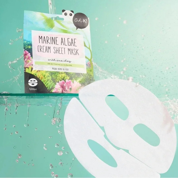 $7❤️🔥 LAST 1! Oh K! Marine Algae Cream Sheet Mask 2PK🪞 NEW & SEALED Sea Clay - Picture 2 of 4